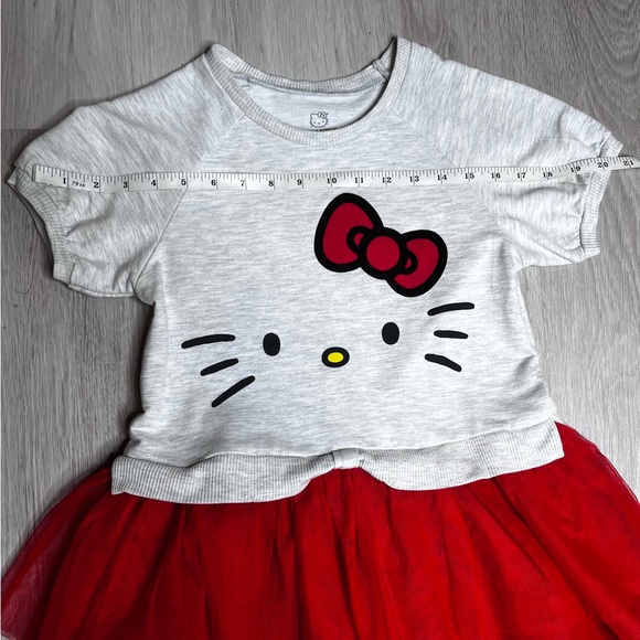 HELLO KITTY girls dress w/ red tulle skirt size 10/12. EXCELLENT condition! - Picture 4 of 5